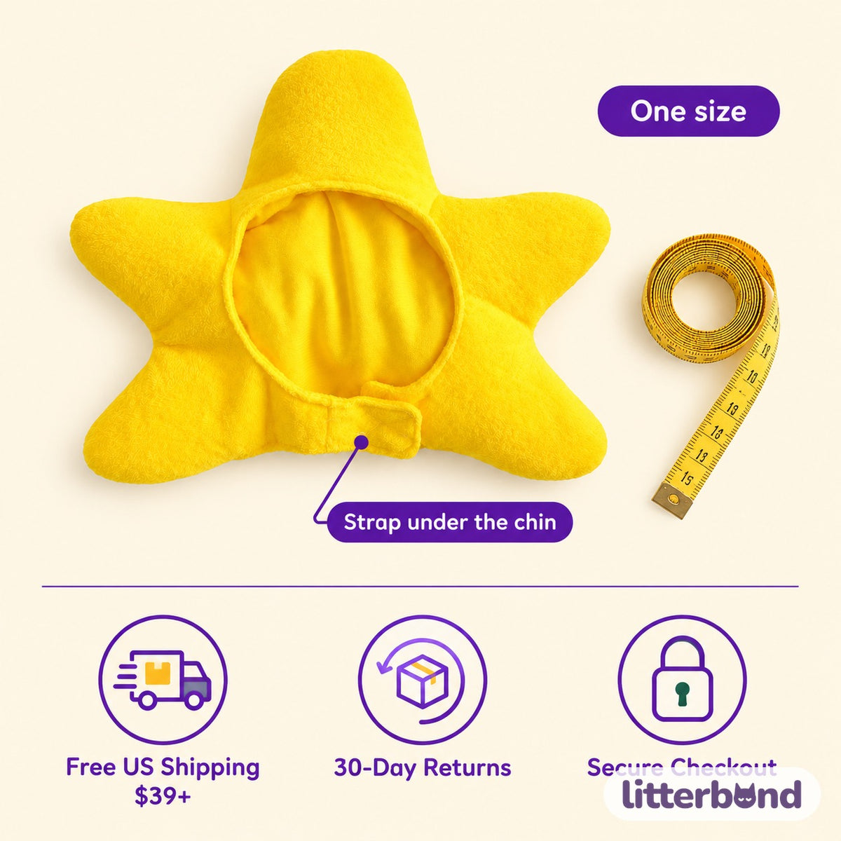 Plush Star Hood size guide