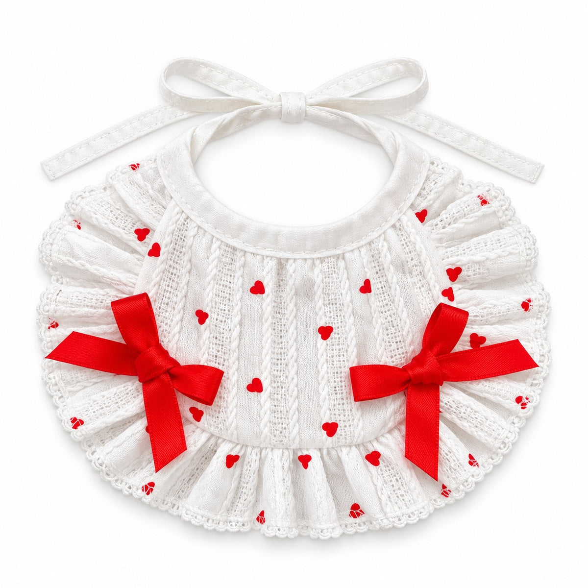 Sweetheart Hat Bow Bib Set - Sweetheart Bib