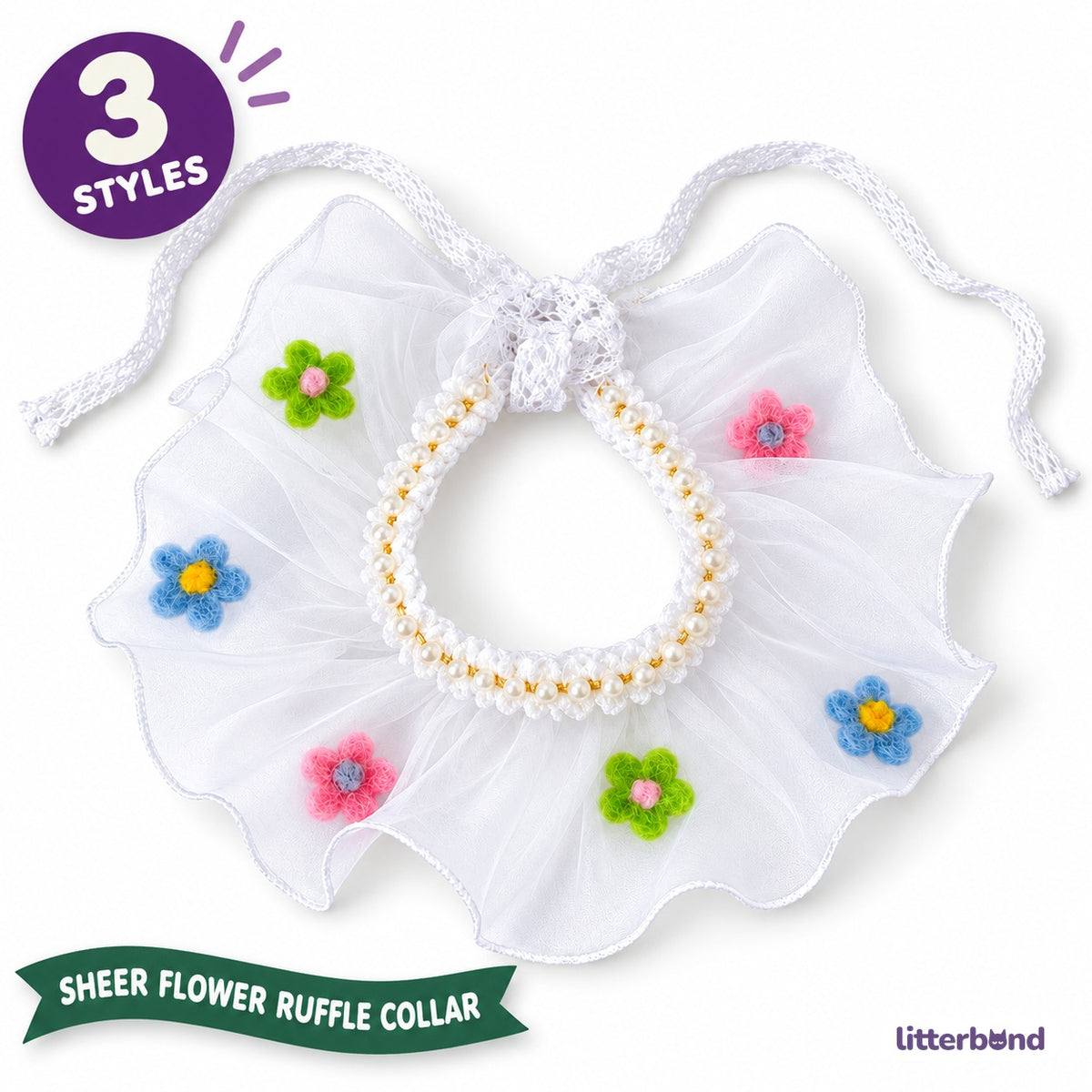 Sheer Ruffle Photo Neck Collar