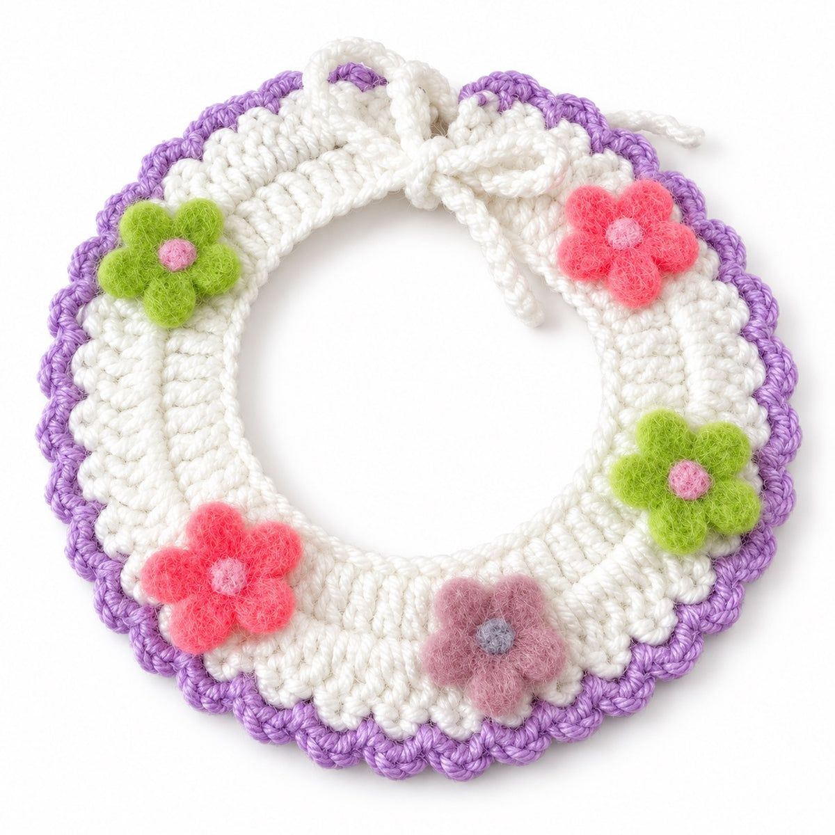 Summer Crochet Flower Collar - Violet Flower