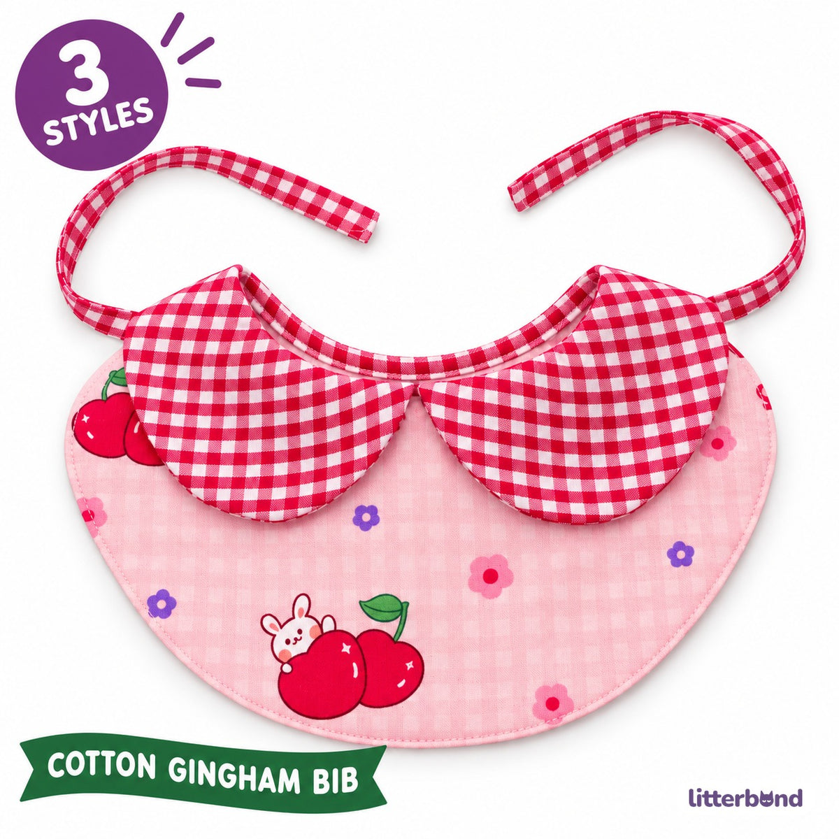 Gingham Bib Collar for Photos