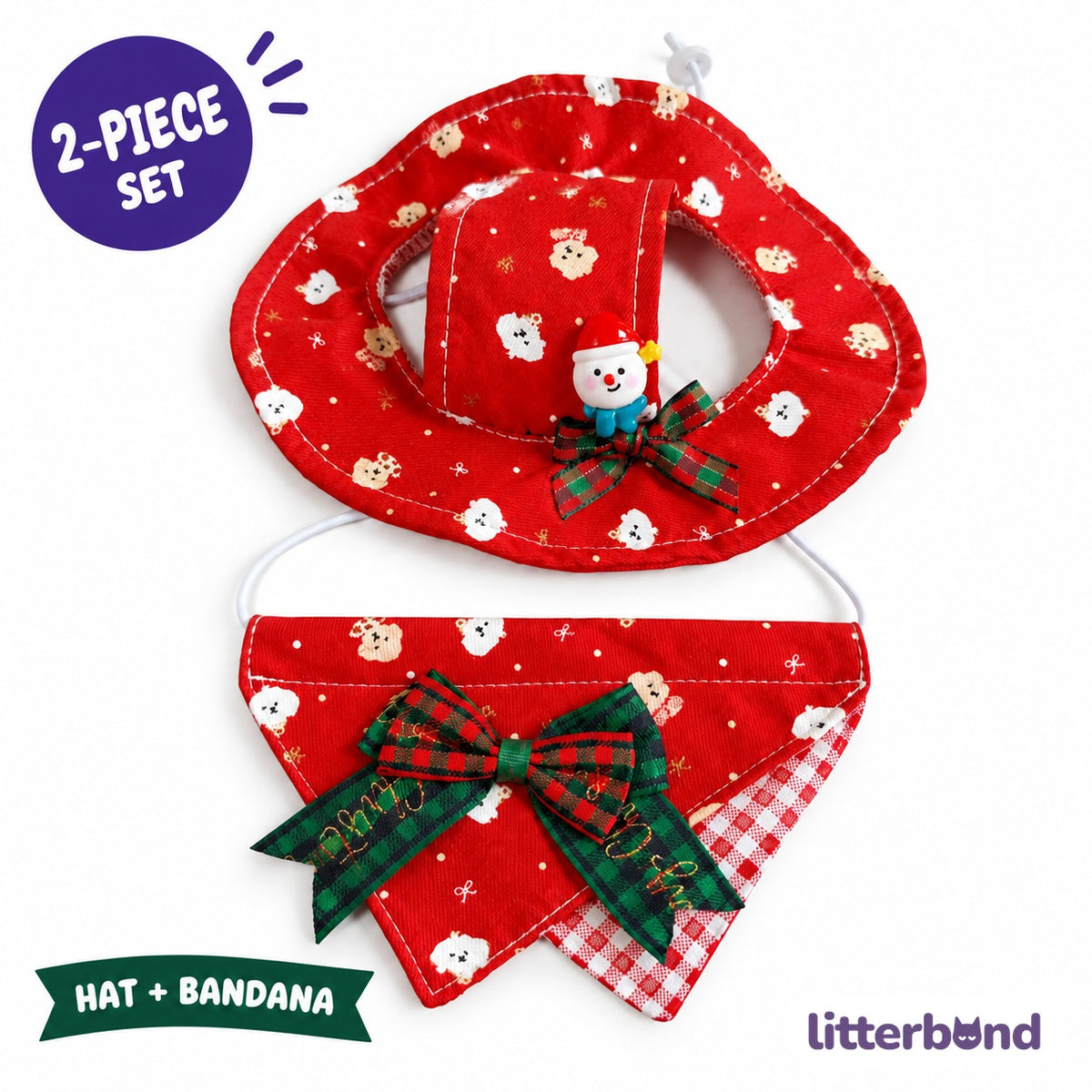 Christmas Bucket Hat & Bandana Set