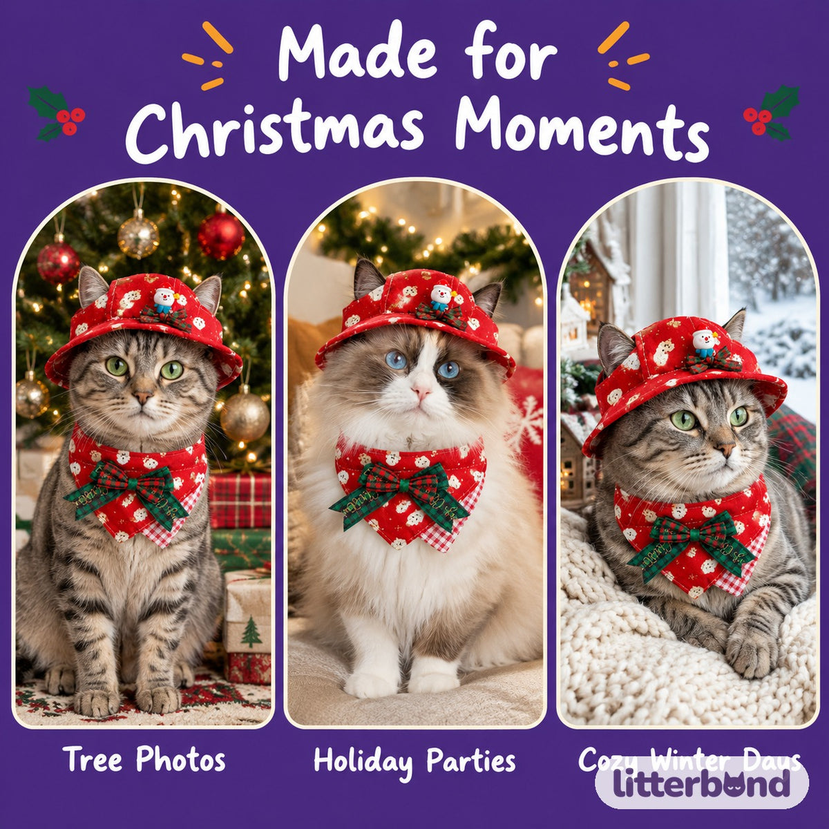 Christmas Bucket Hat & Bandana Set Christmas moments