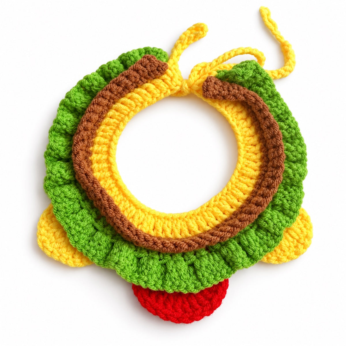 Crochet Garden Collars for Photos - Burger Stack