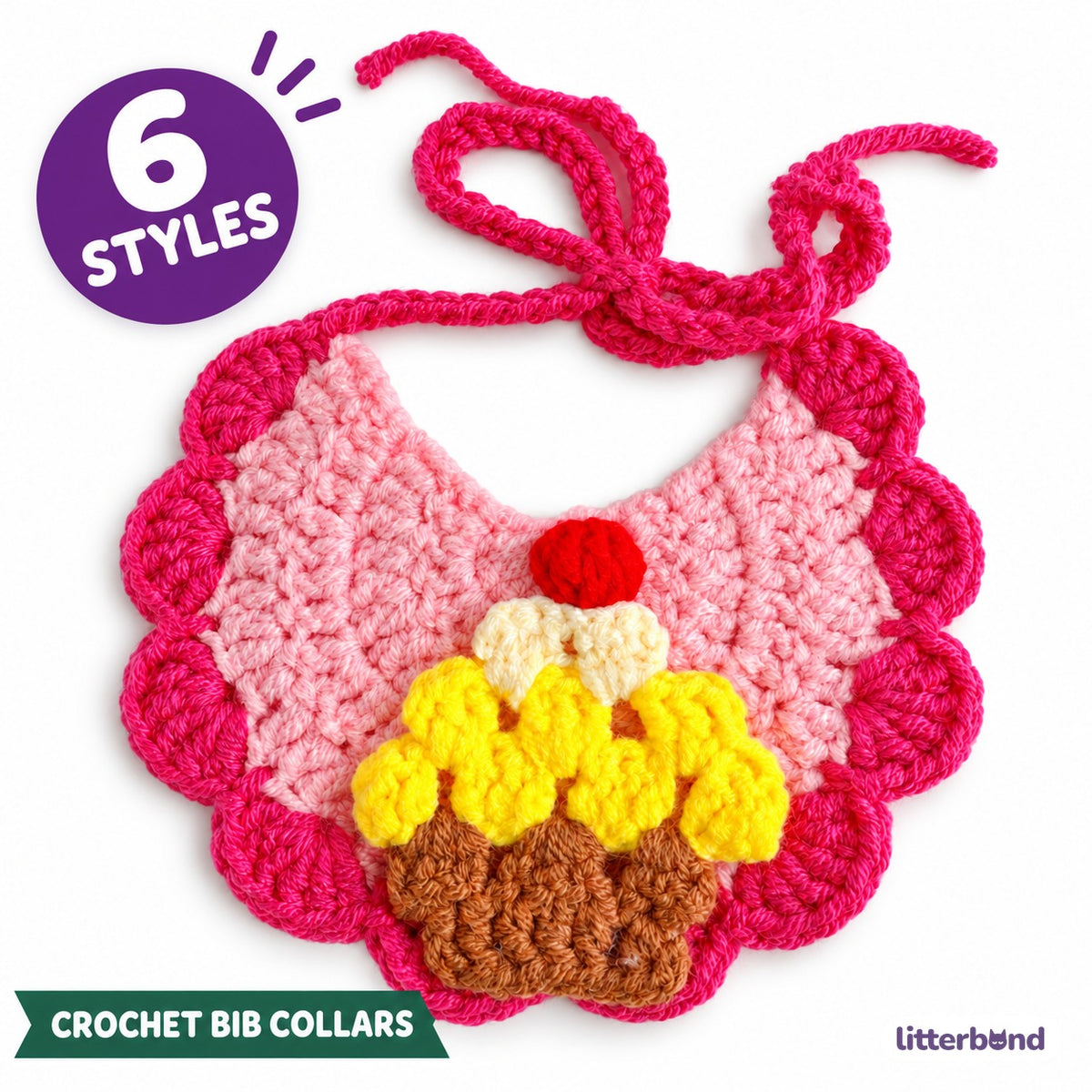 Crochet Appliqué Bibs for Photos