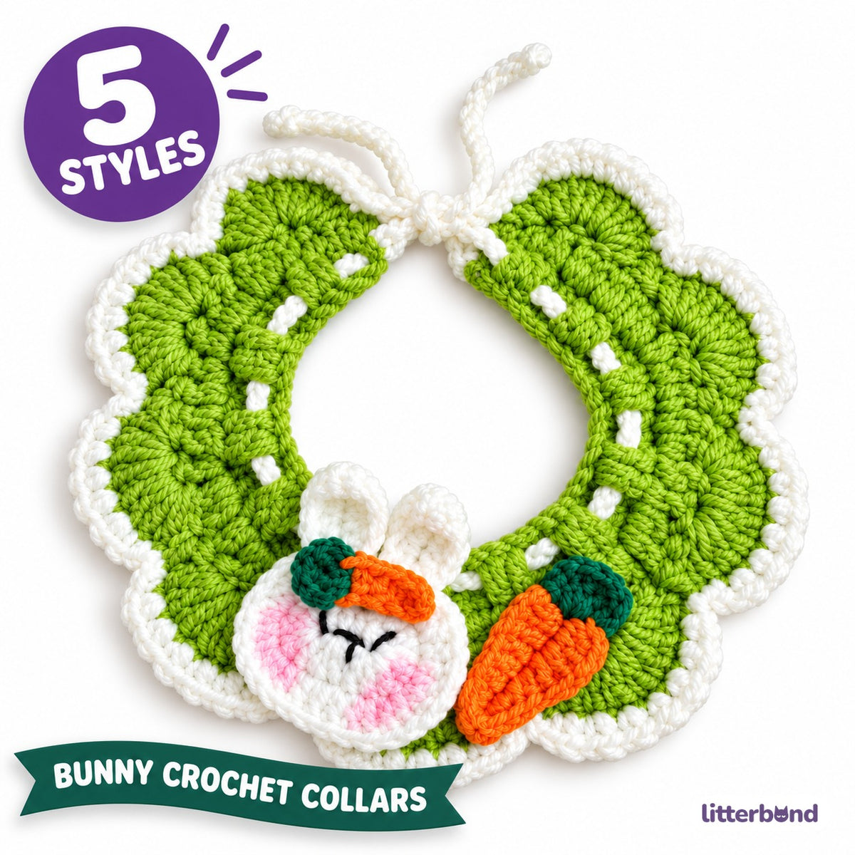 Bunny Carrot Crochet Collar
