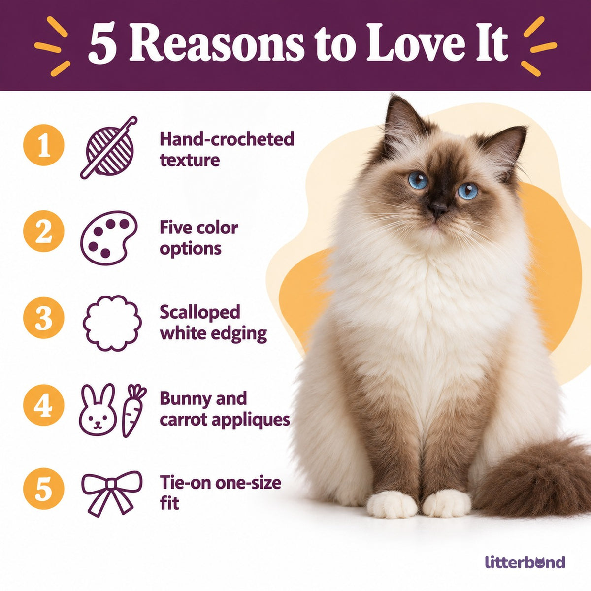 Bunny Carrot Crochet Collar - 5 reasons to love it