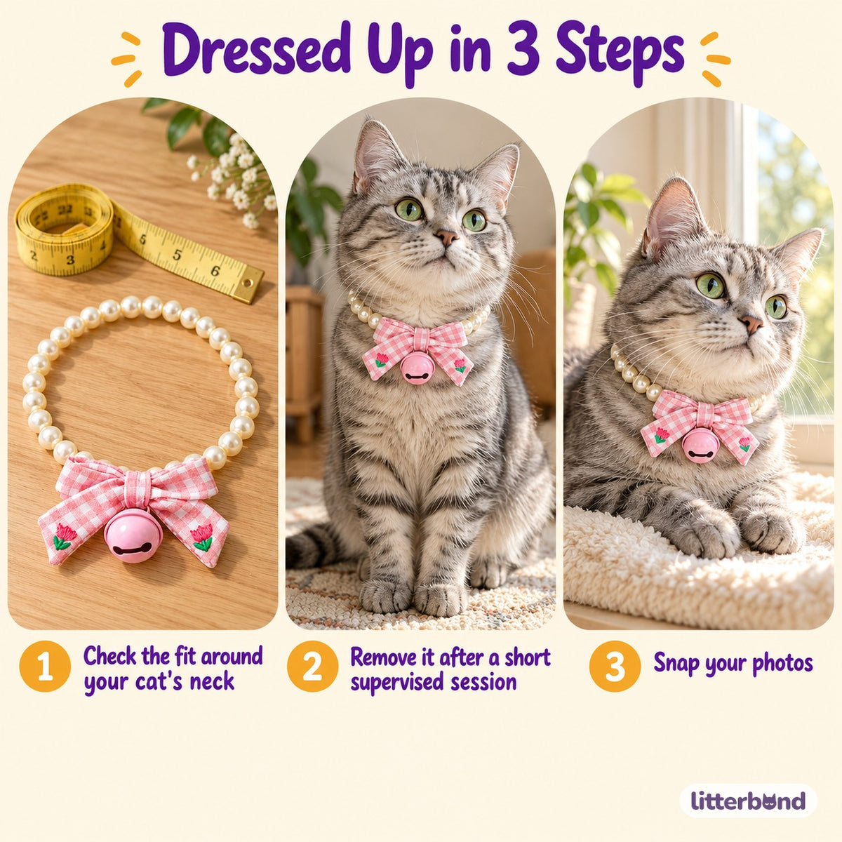 Pearl Bow Bell Necklace - how to put it on