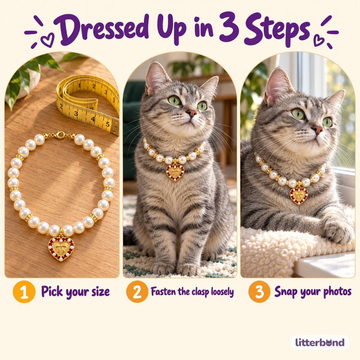 Butterfly Heart Photo Necklace - how to put it on