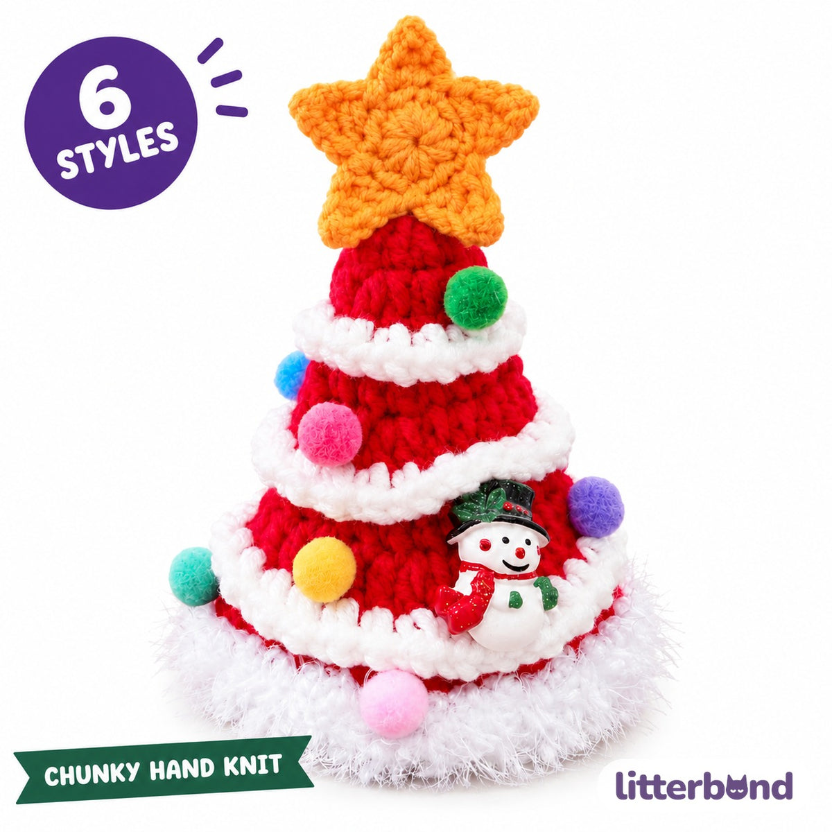 Chunky Knit Christmas Tree Hat