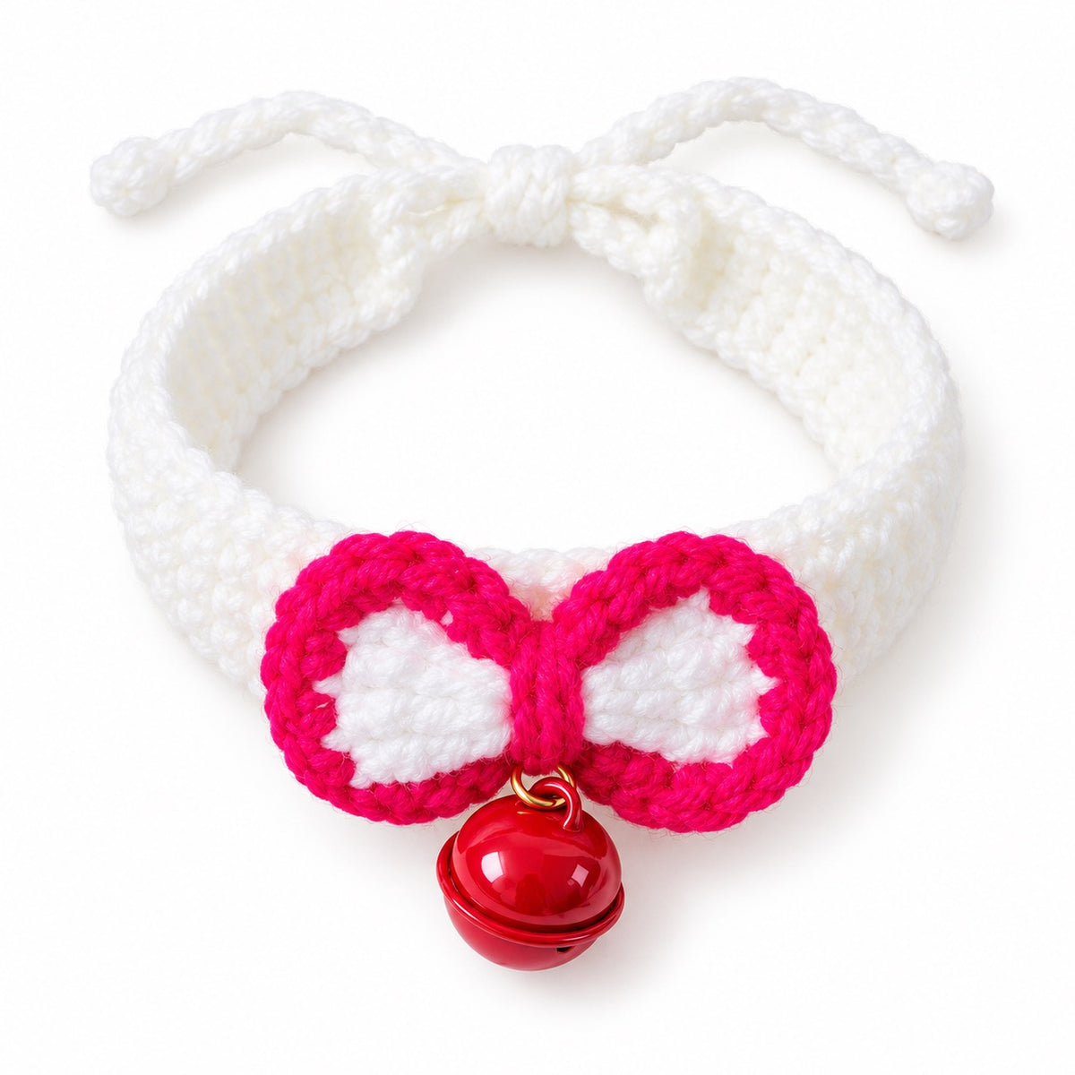 Crochet Fruit Collars for Photos - Red Bow Collar