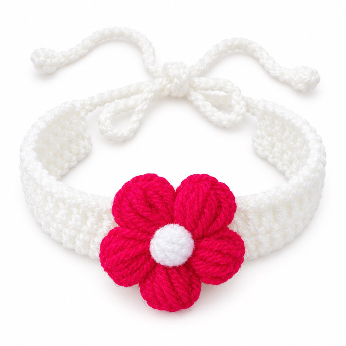 Crochet Fruit Collars for Photos - Red Flower Collar