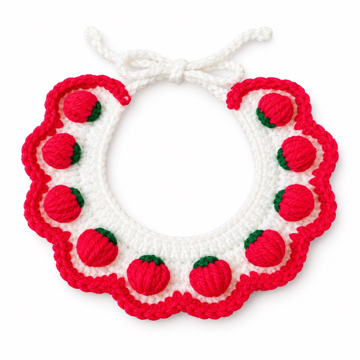 Crochet Fruit Collars for Photos - Strawberry Ring Collar