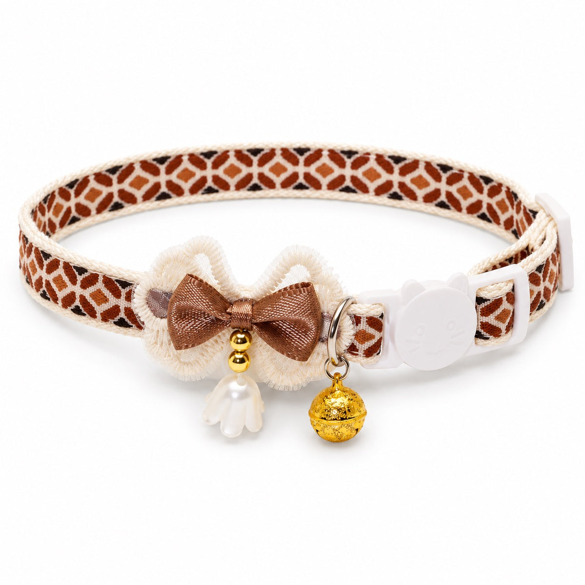 Decorative Lace Bow Bell Collar - Lily Bow