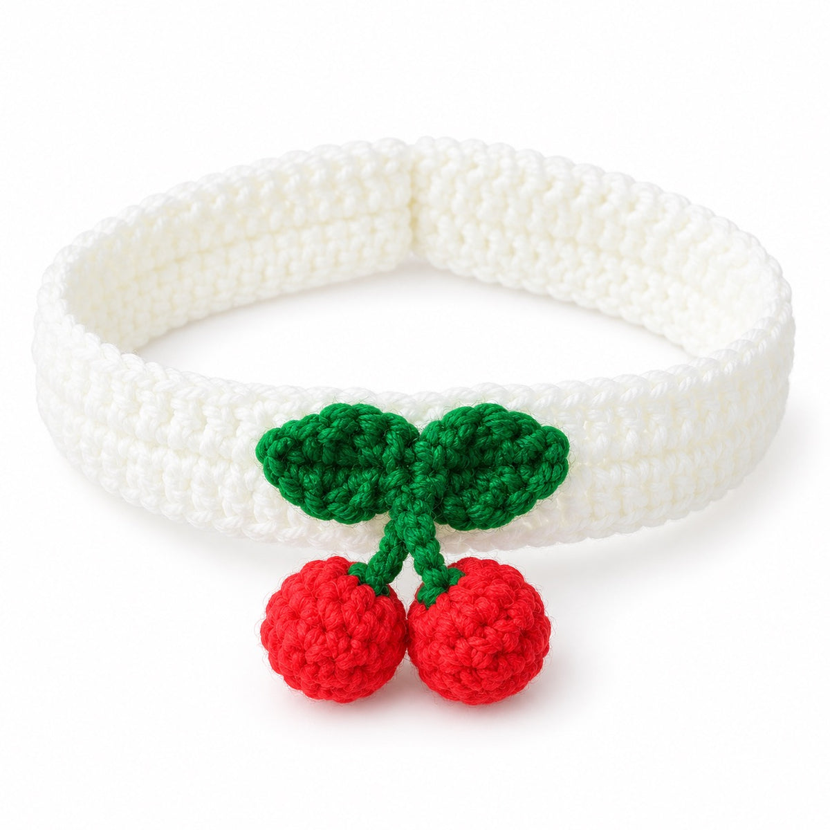 Red Applique Photo Collar - Cherry Pair