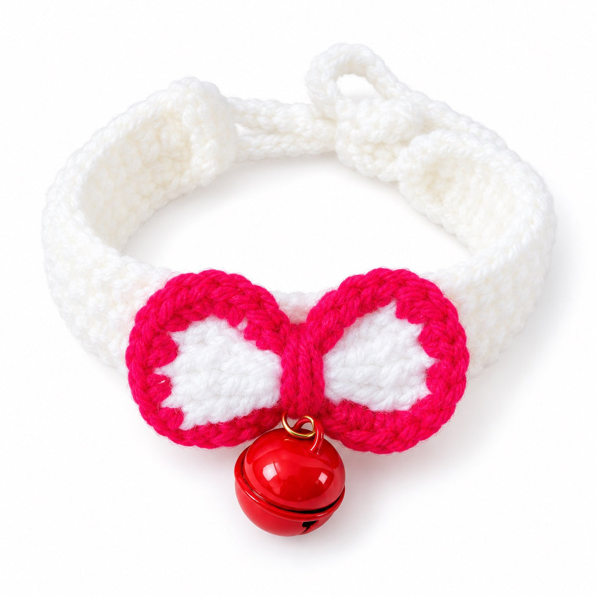 Red Applique Photo Collar - Red Bow Bell