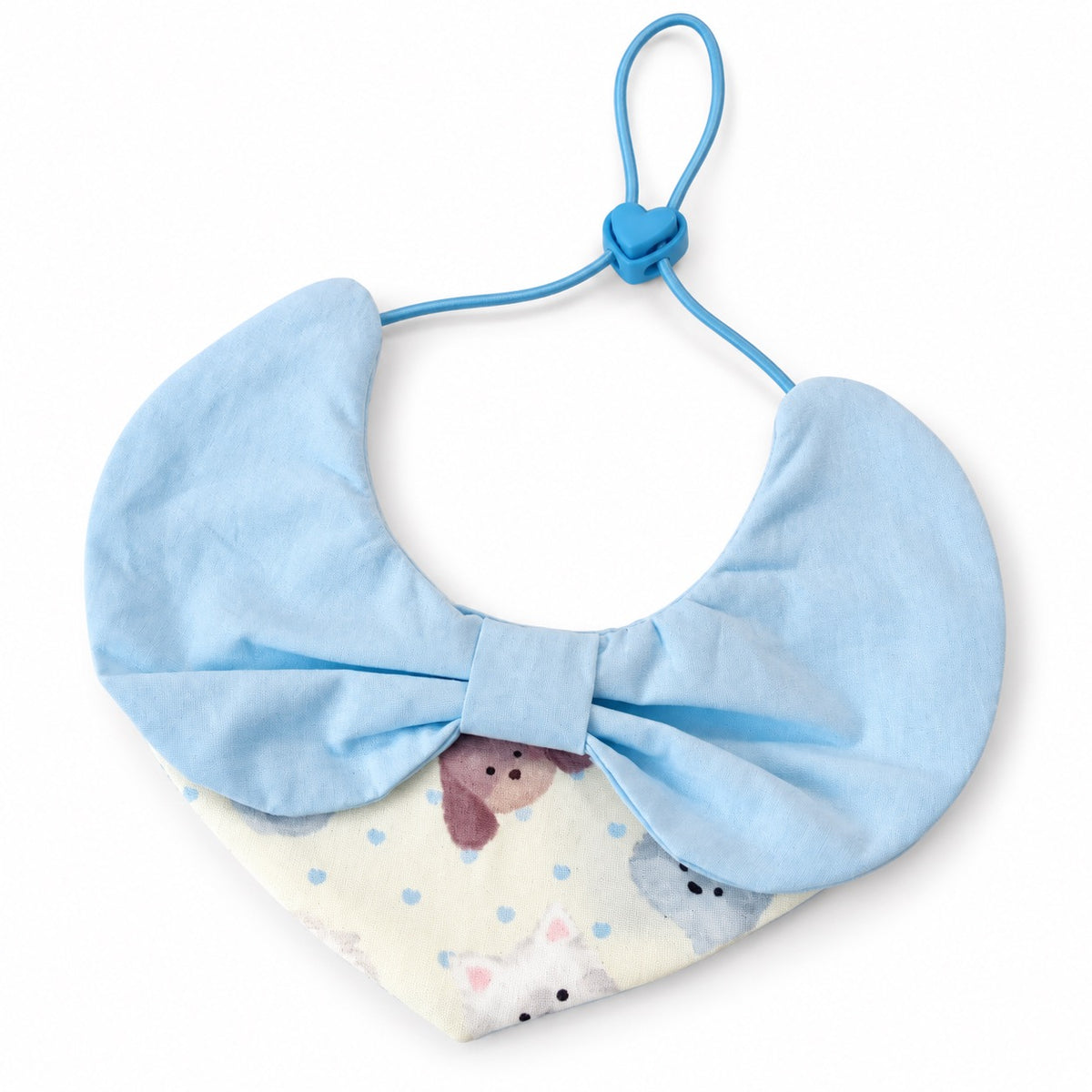 Pastel Blue Bow Bib for Photos - Pastel Blue Bow Print