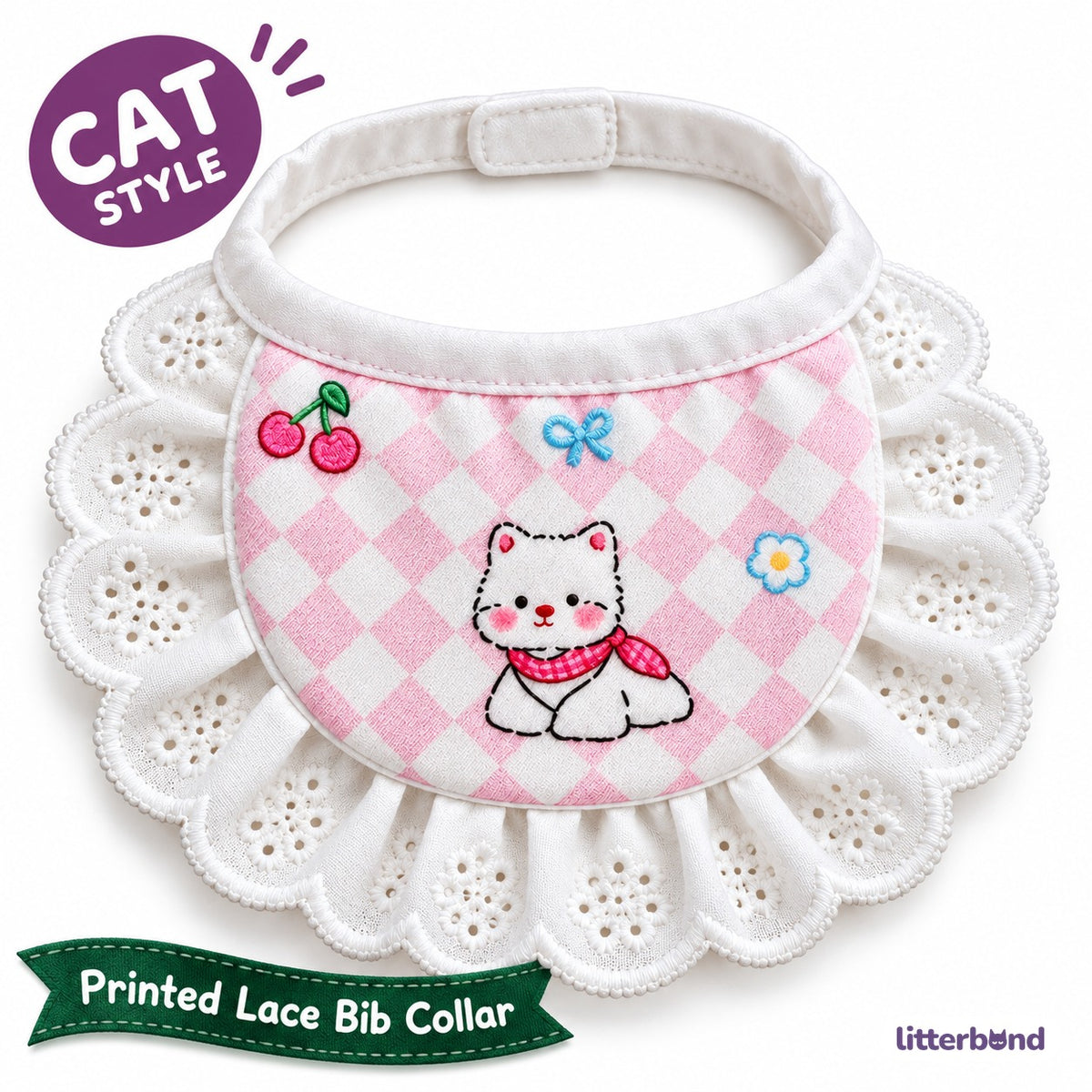 Printed Lace Bib Collar for Photos