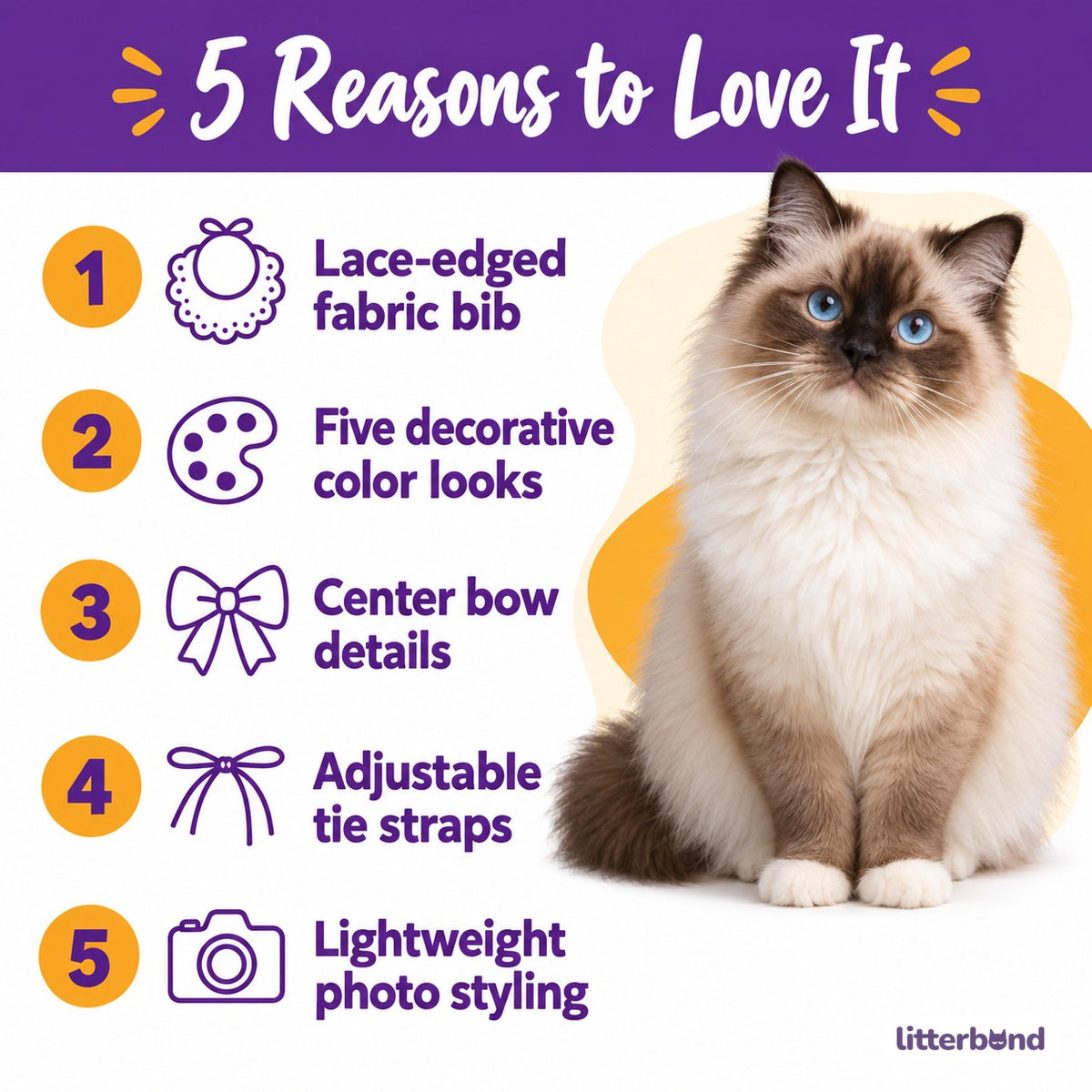 Pastel Floral Tie-On Photo Bib - 5 reasons to love it