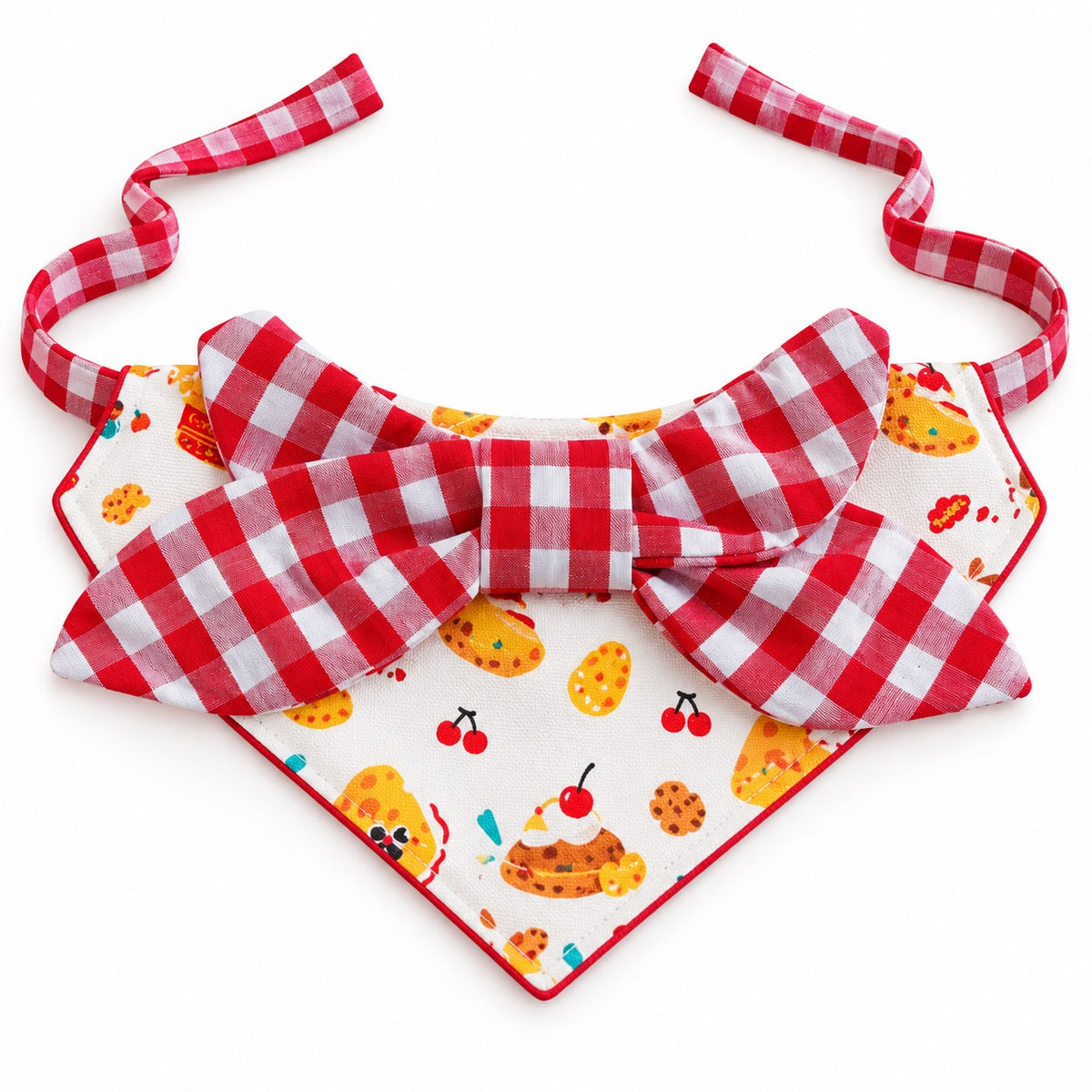 Red Gingham Dessert Bibs for Photos - Dessert Party Bandana