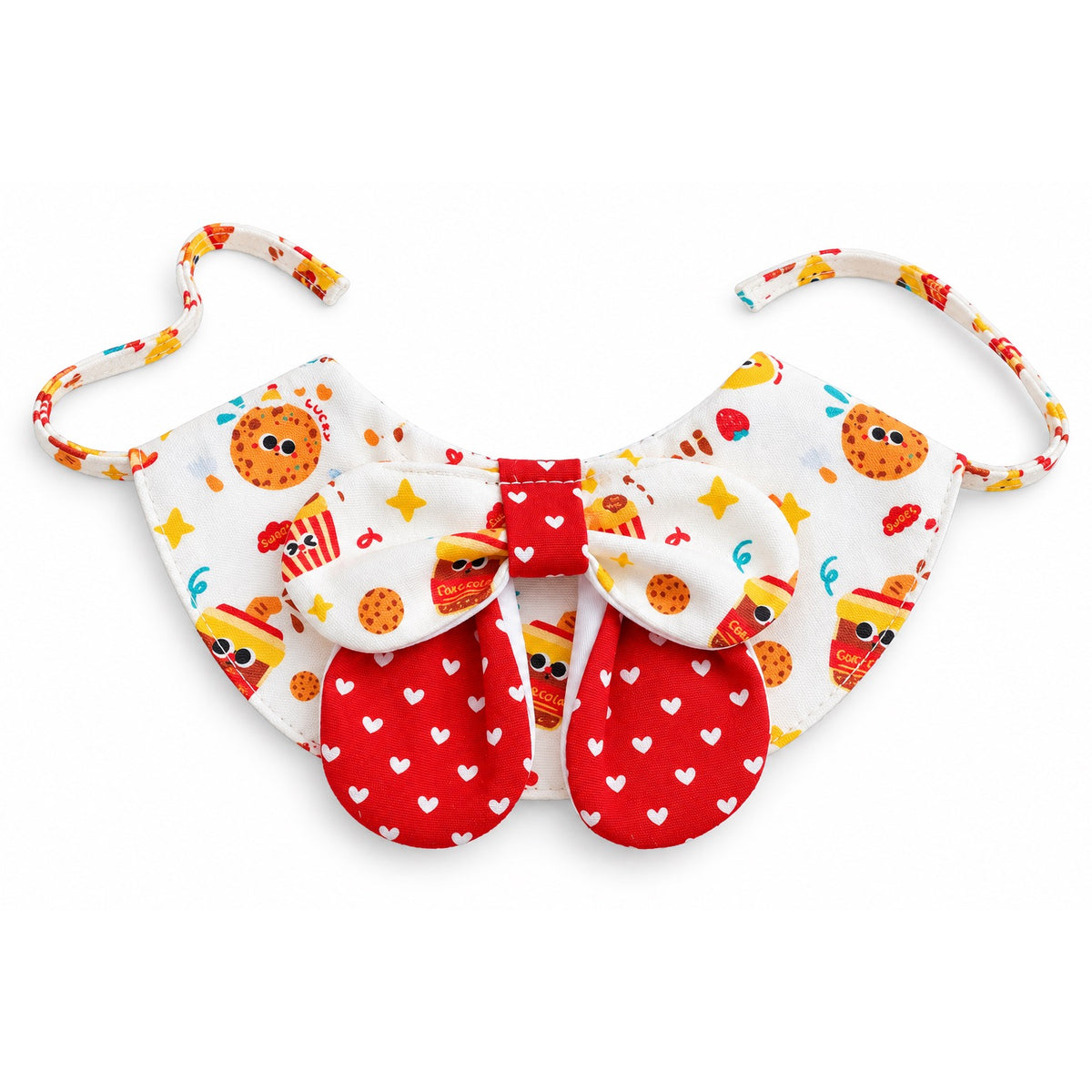 Red Gingham Dessert Bibs for Photos - Heart Cookie Bib