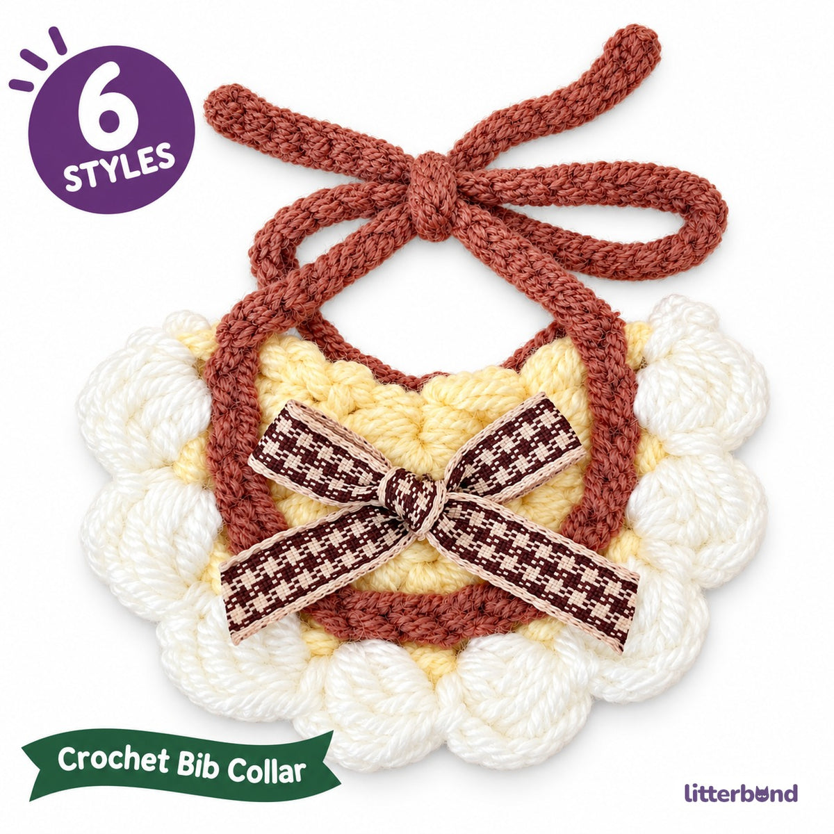 Scalloped Crochet Bib Collar