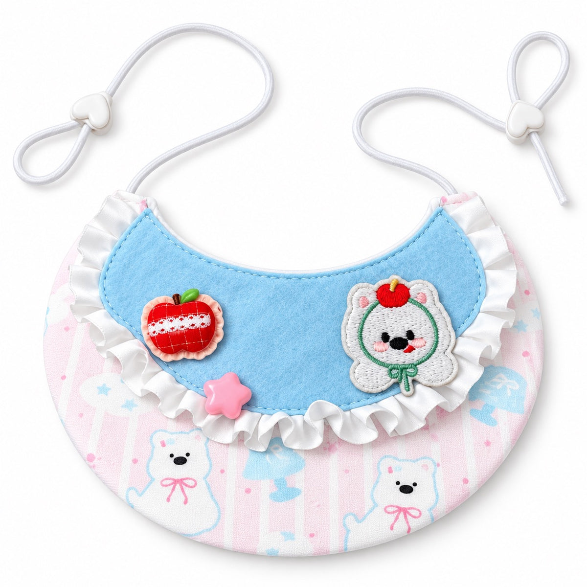 Blue Apple Bunny Bib for Photos - Blue Apple Bunny