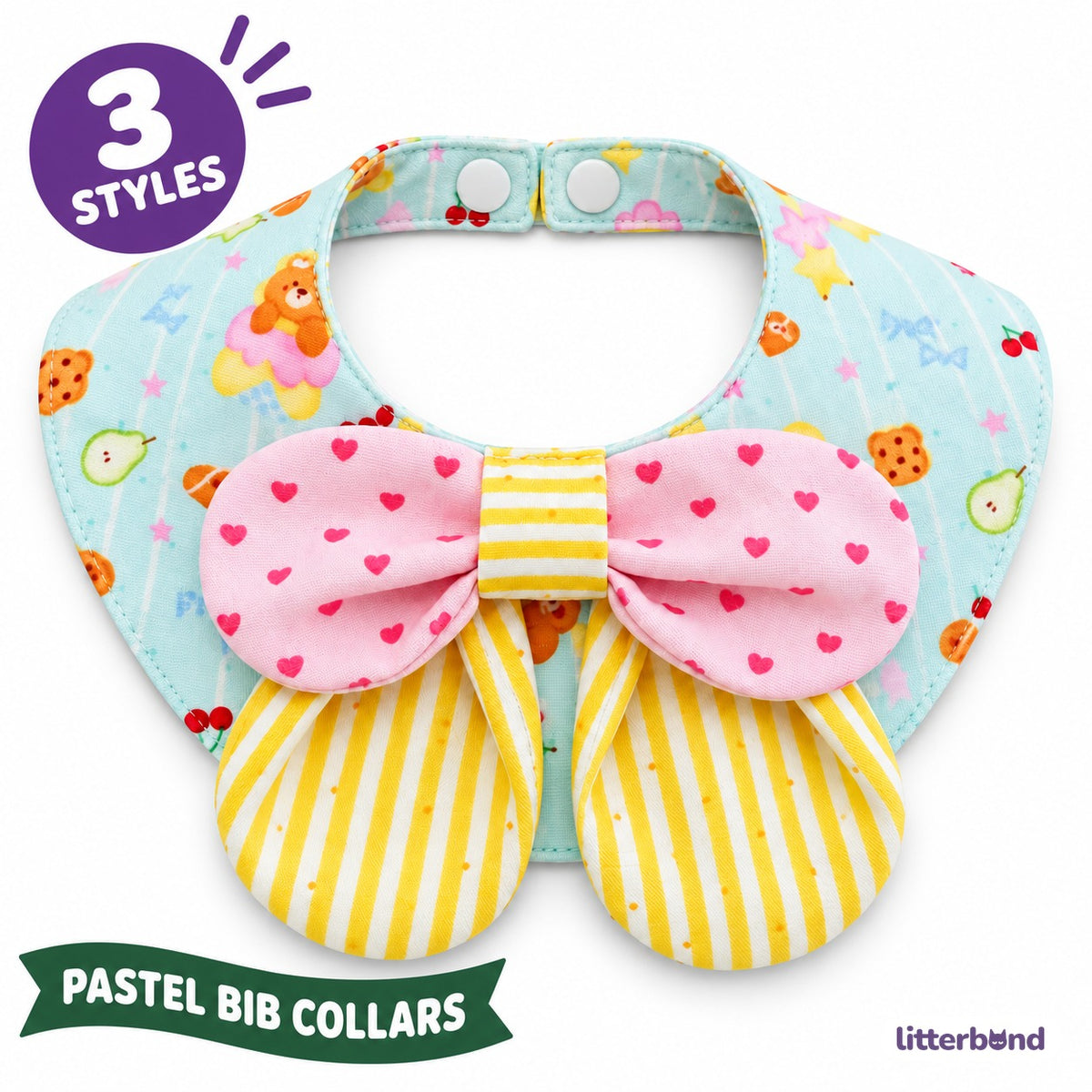 Pastel Print Tie-On Bib