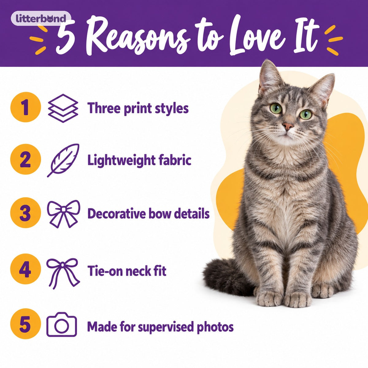 Pastel Print Tie-On Bib - 5 reasons to love it