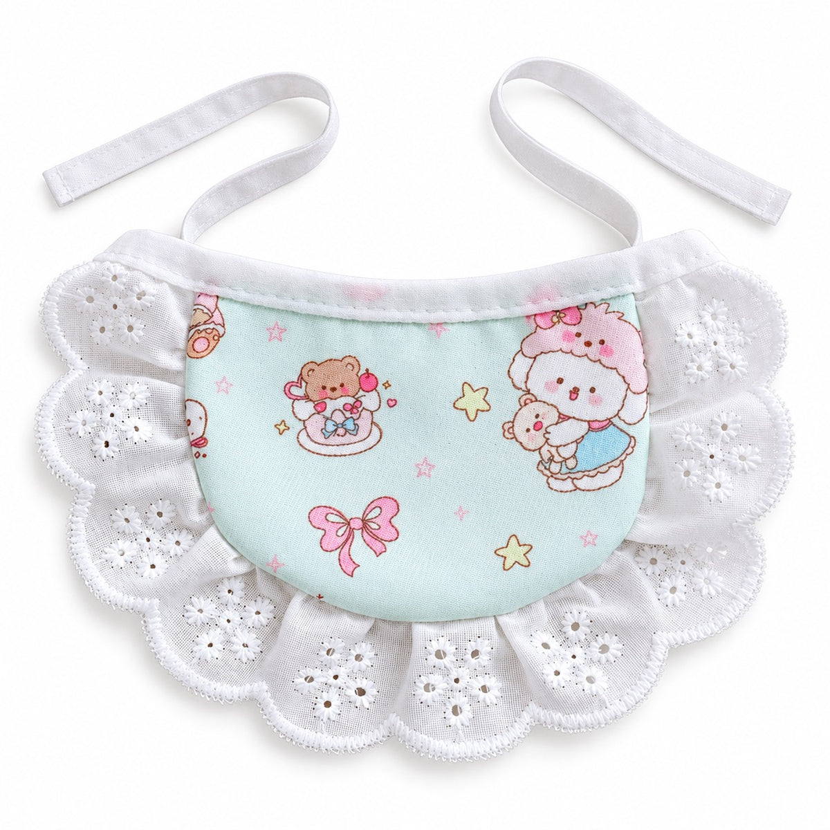 Pearl Bow Dessert Bibs - Pastel Dessert Bib