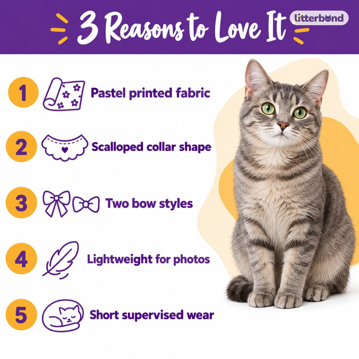 Lavender Bow Bib Collar for Photos - 5 reasons to love it