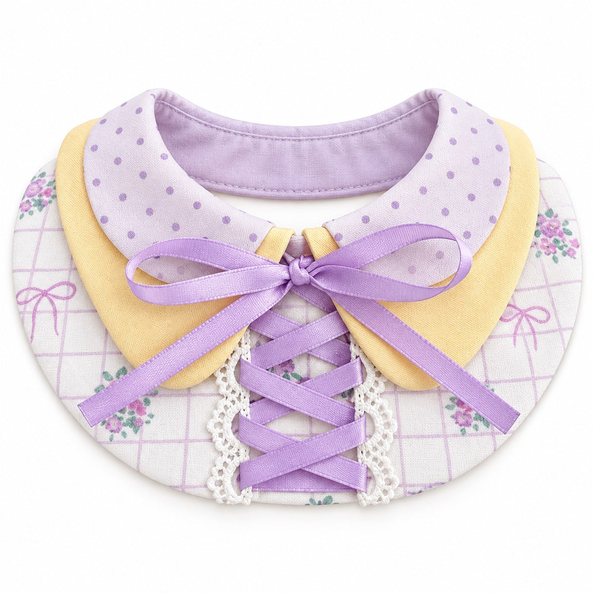 Lavender Bow Bib Collar for Photos - Lavender Bow