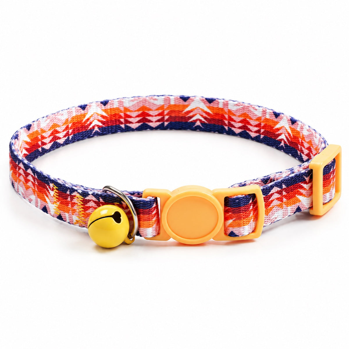 Patterned Bell Collar for Photos - Orange Storm