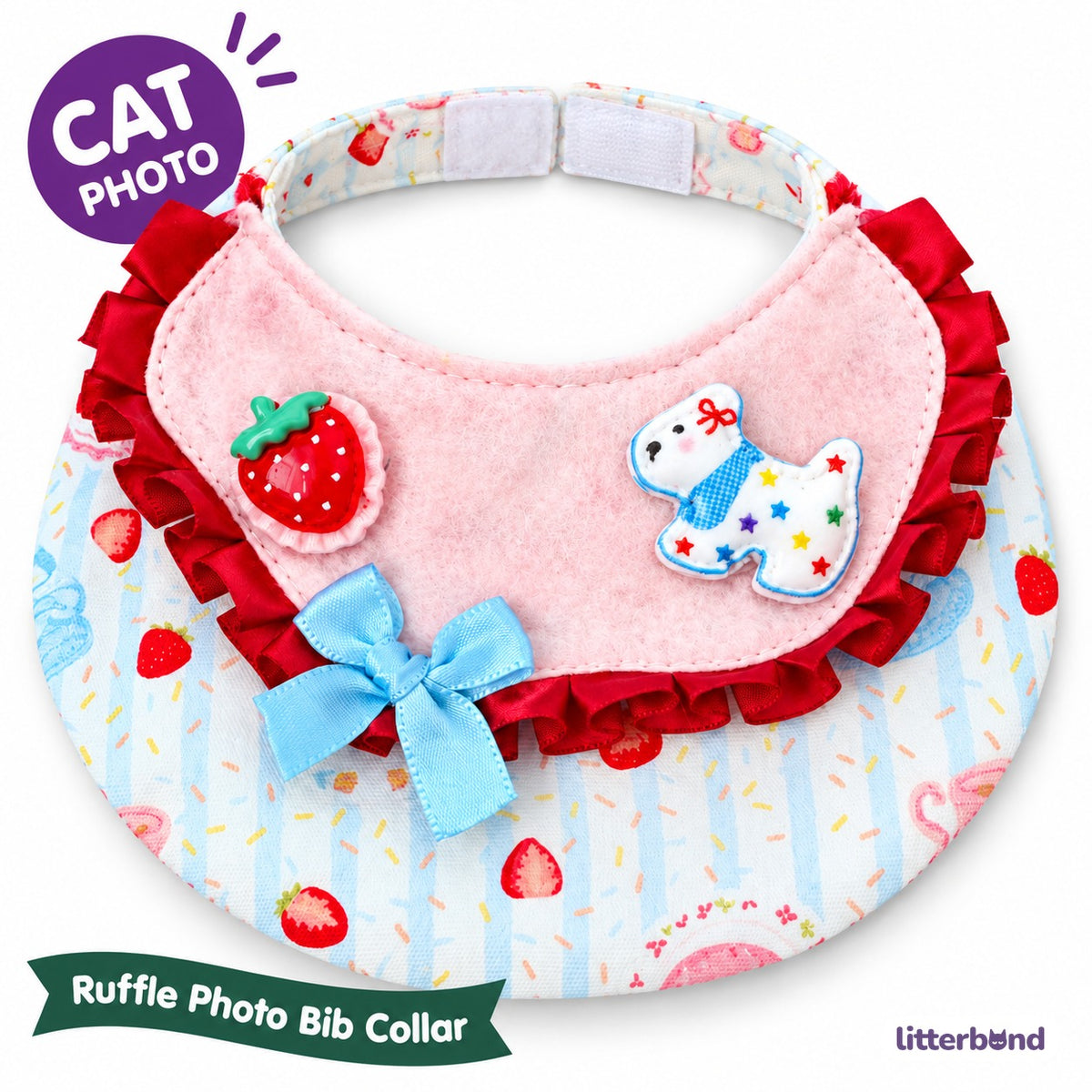 Printed Ruffle Photo Bib