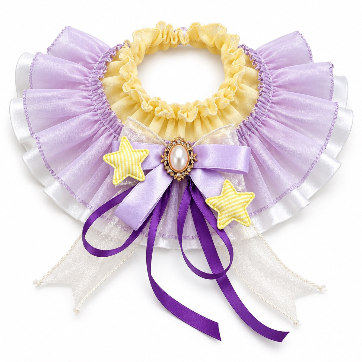 Luxury Lace Bib Collar for Photos - Purple Star