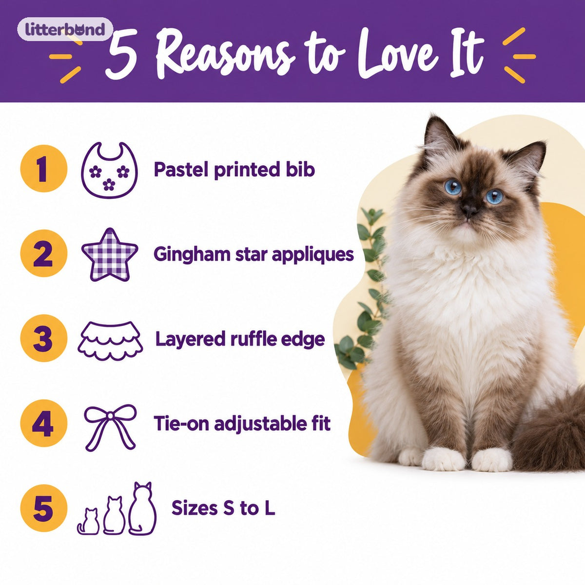 Pastel Star Ruffle Bib Collar - 5 reasons to love it