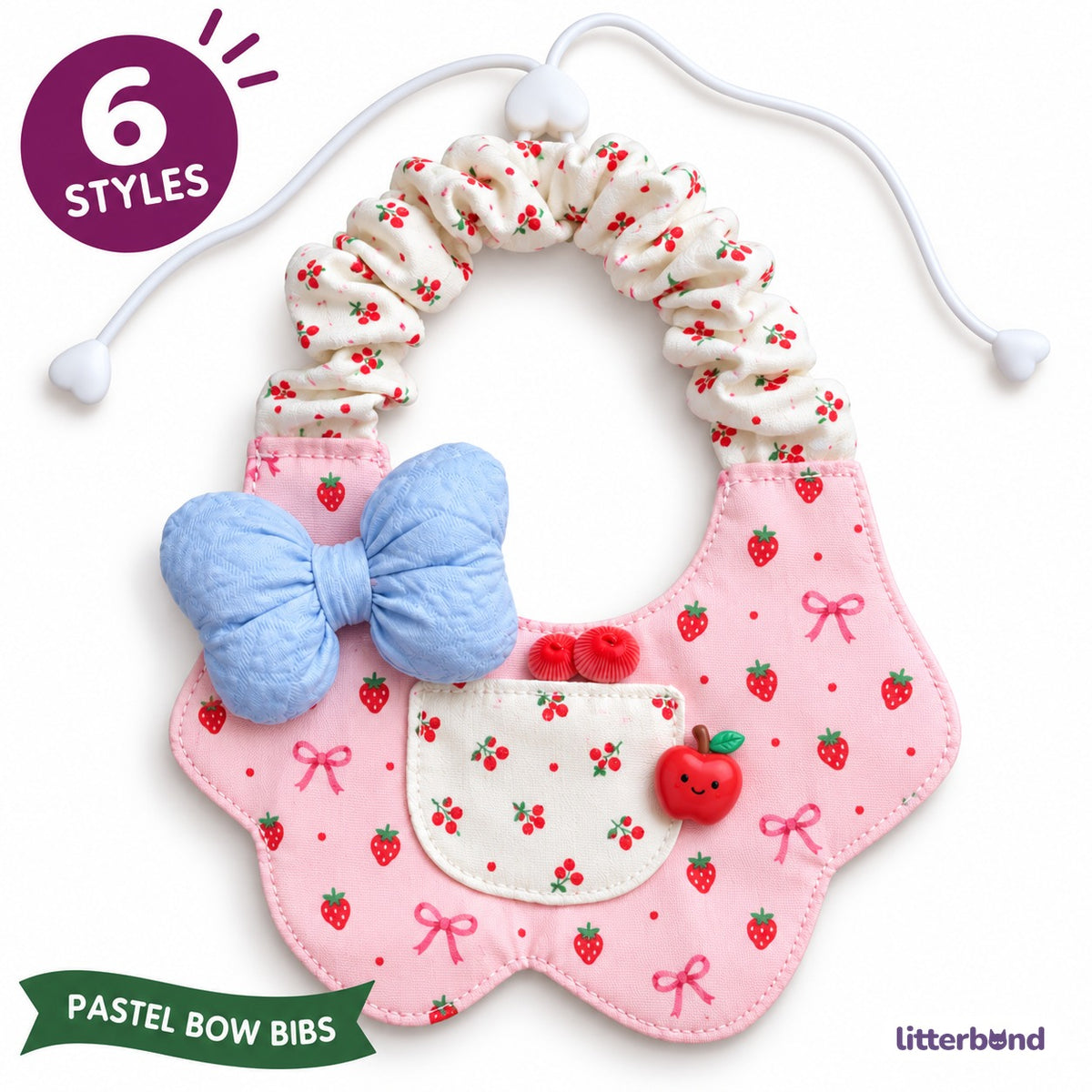 Pastel Bow Photo Bib