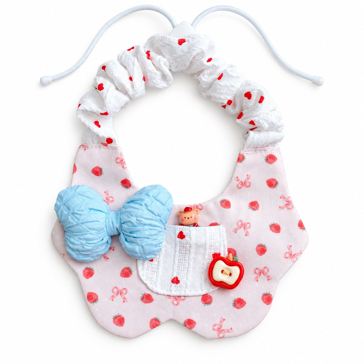 Pastel Bow Photo Bib - Berry Blue Bow