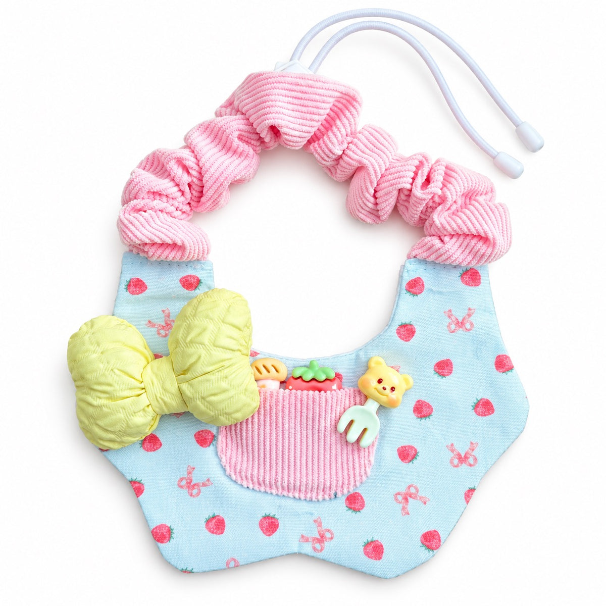 Pastel Bow Photo Bib - Pink Lime Bow