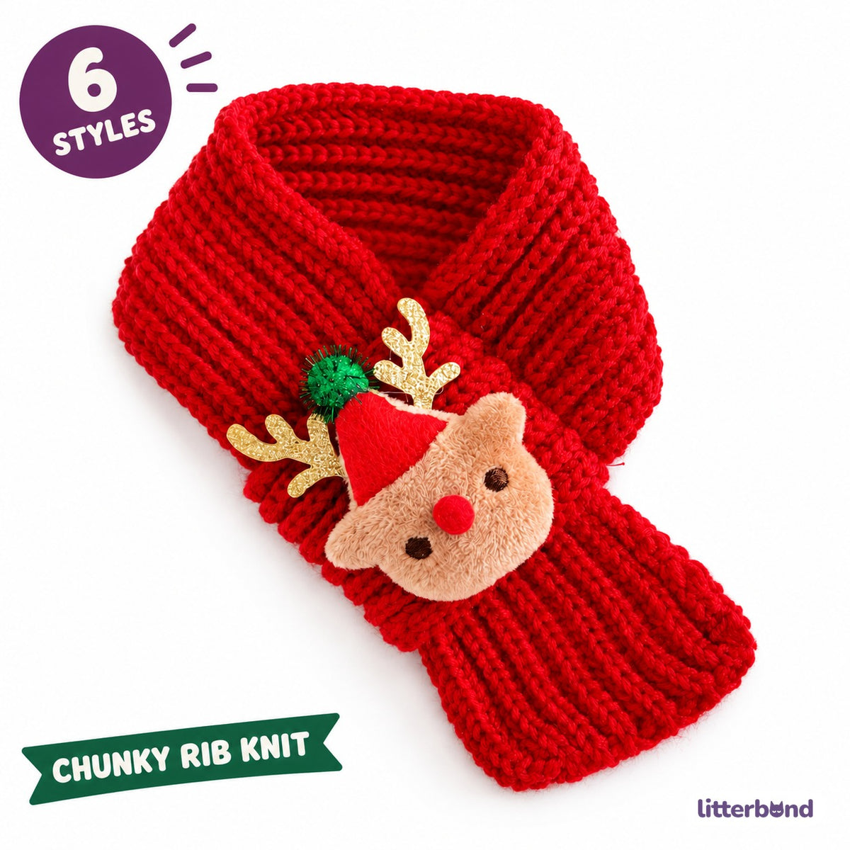 Pull-Through Christmas Knit Scarf