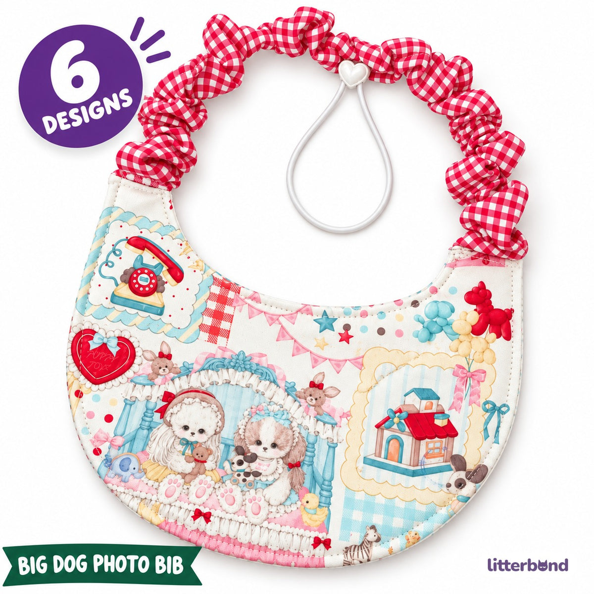 Printed Dog Bib for Photos