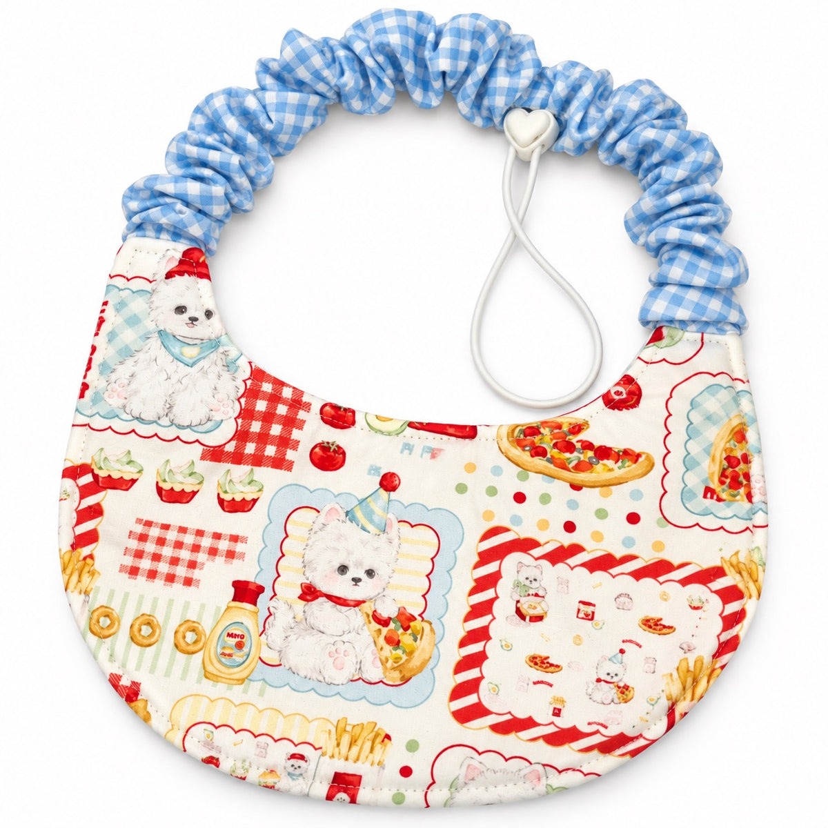 Printed Dog Bib for Photos - Pizza Puppy