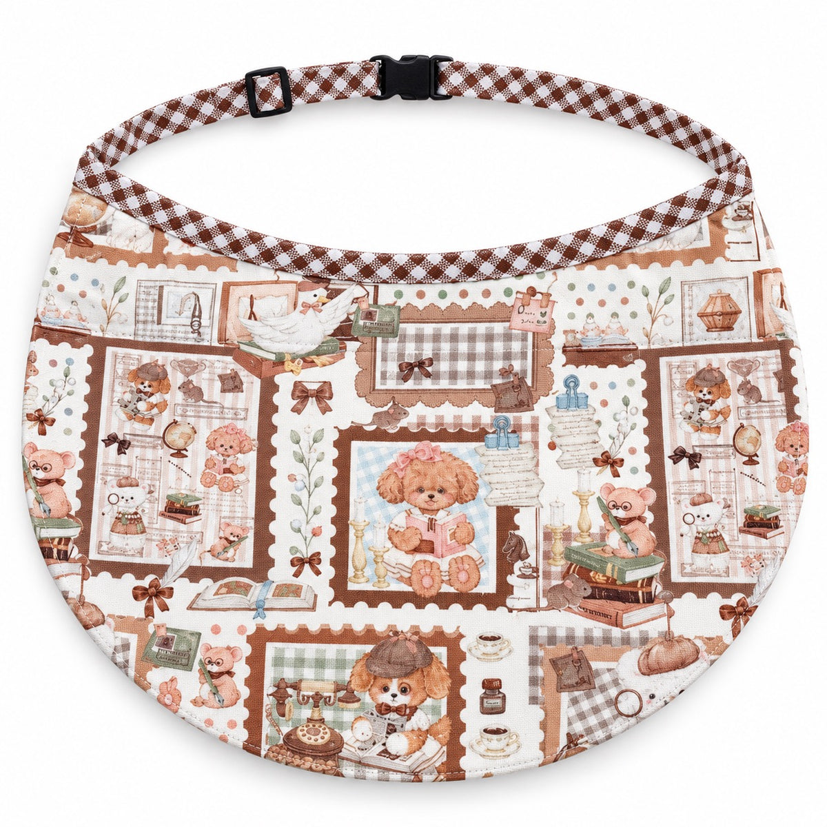 Printed Dog Bib for Photos - Vintage Puppy Frames