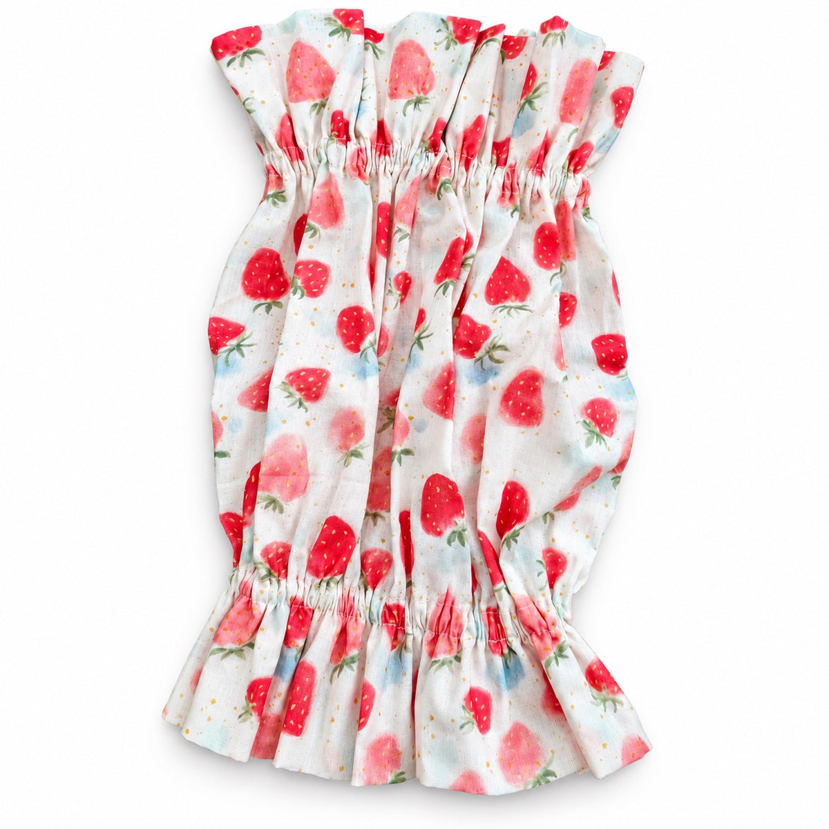 Ruffle Ear Snood for Dog Photos - Strawberry Cream