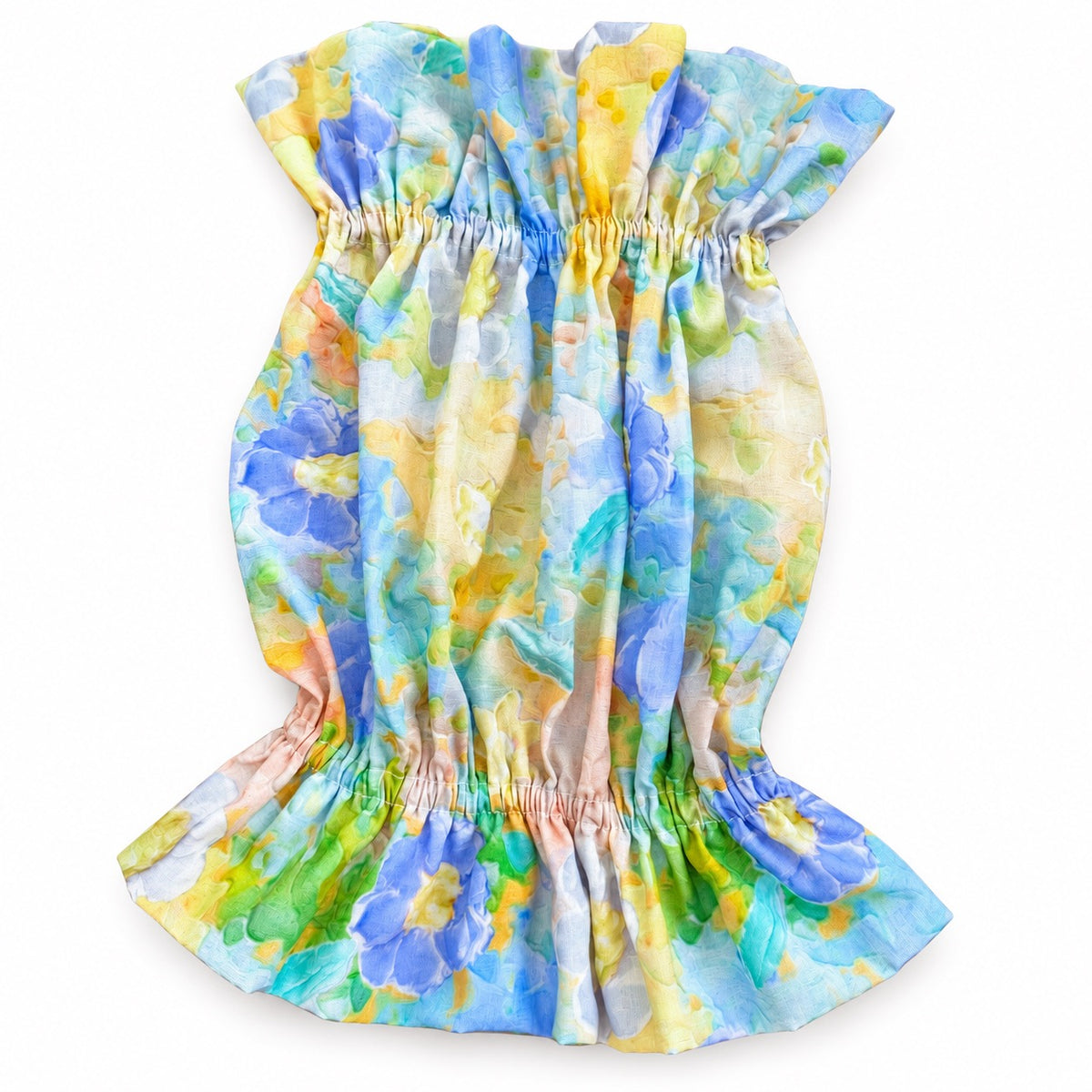 Ruffle Ear Snood for Dog Photos - Watercolor Floral
