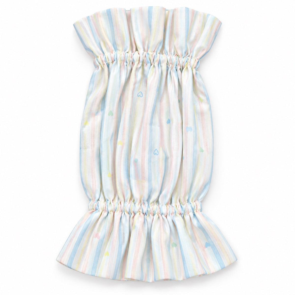 Ruffle Ear Snood for Dog Photos - Pastel Stripes