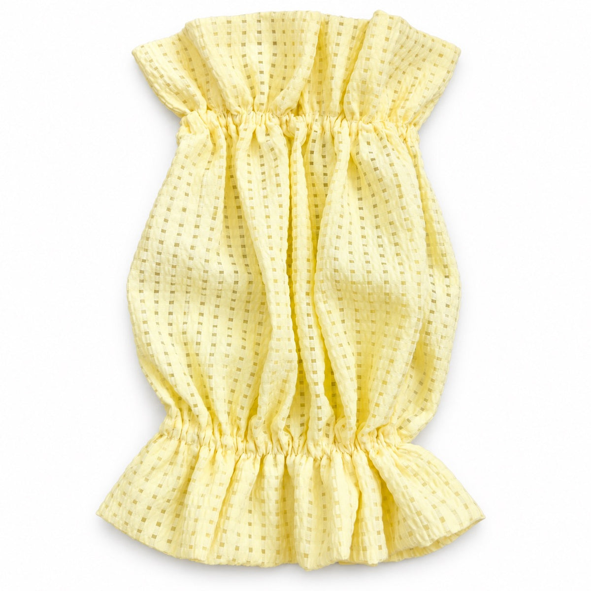 Ruffle Ear Snood for Dog Photos - Butter Yellow