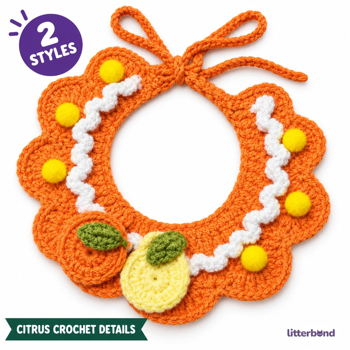 Citrus Crochet Collar for Photos