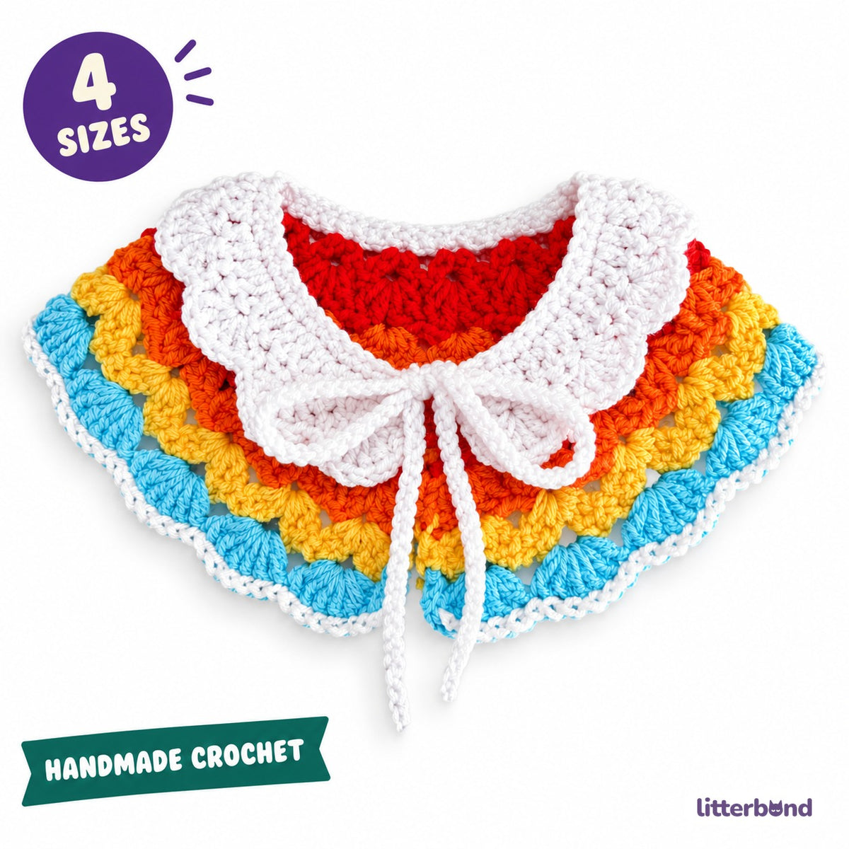Rainbow Crochet Collar