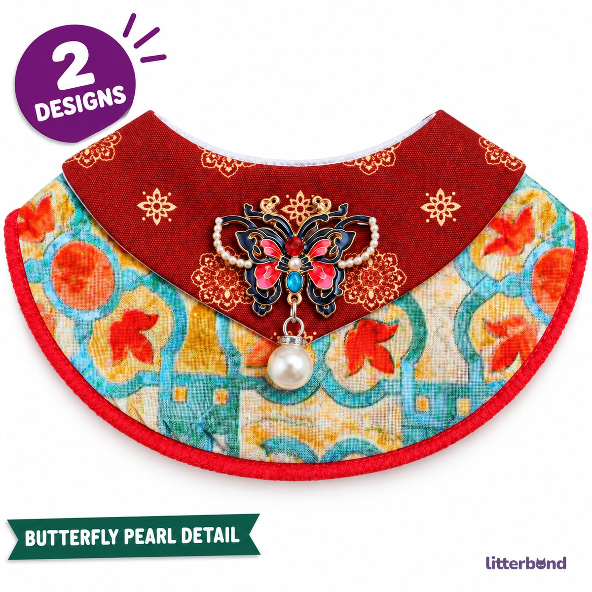 Butterfly Floral Bib for Photos